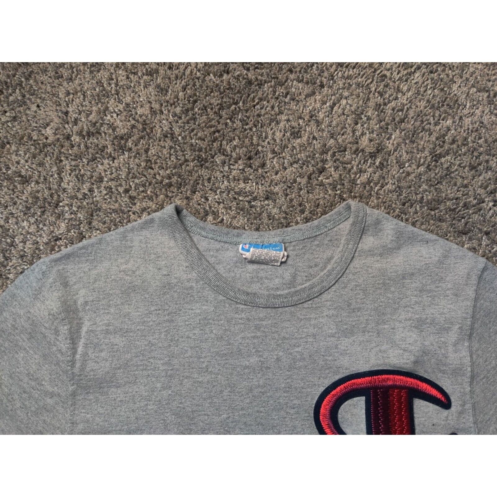 Champion Champion Shirt Adult Mens Small Gray Red Embroidered Logo Size US S / EU 44-46 / 1 - 3 Thumbnail