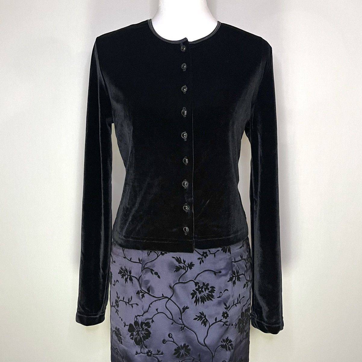 Vintage 90’s y2k Vintage Velvet Vampy Gothic Grunge Cardigan Size M / US 6-8 / IT 42-44 - 5 Thumbnail