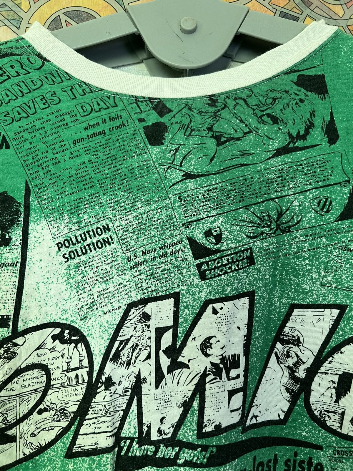 Vintage Falcon Newspaper all over print Promo tee akira vintage 90’s Size US L / EU 52-54 / 3 - 13 Thumbnail