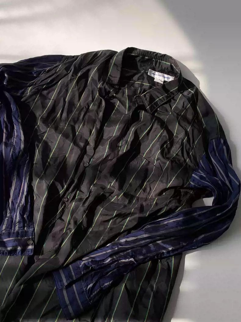 Comme des Garcons Comme des Garcons comme des garcons spliced striped shirt- Size US XL / EU 56 / 4 - 1 Thumbnail