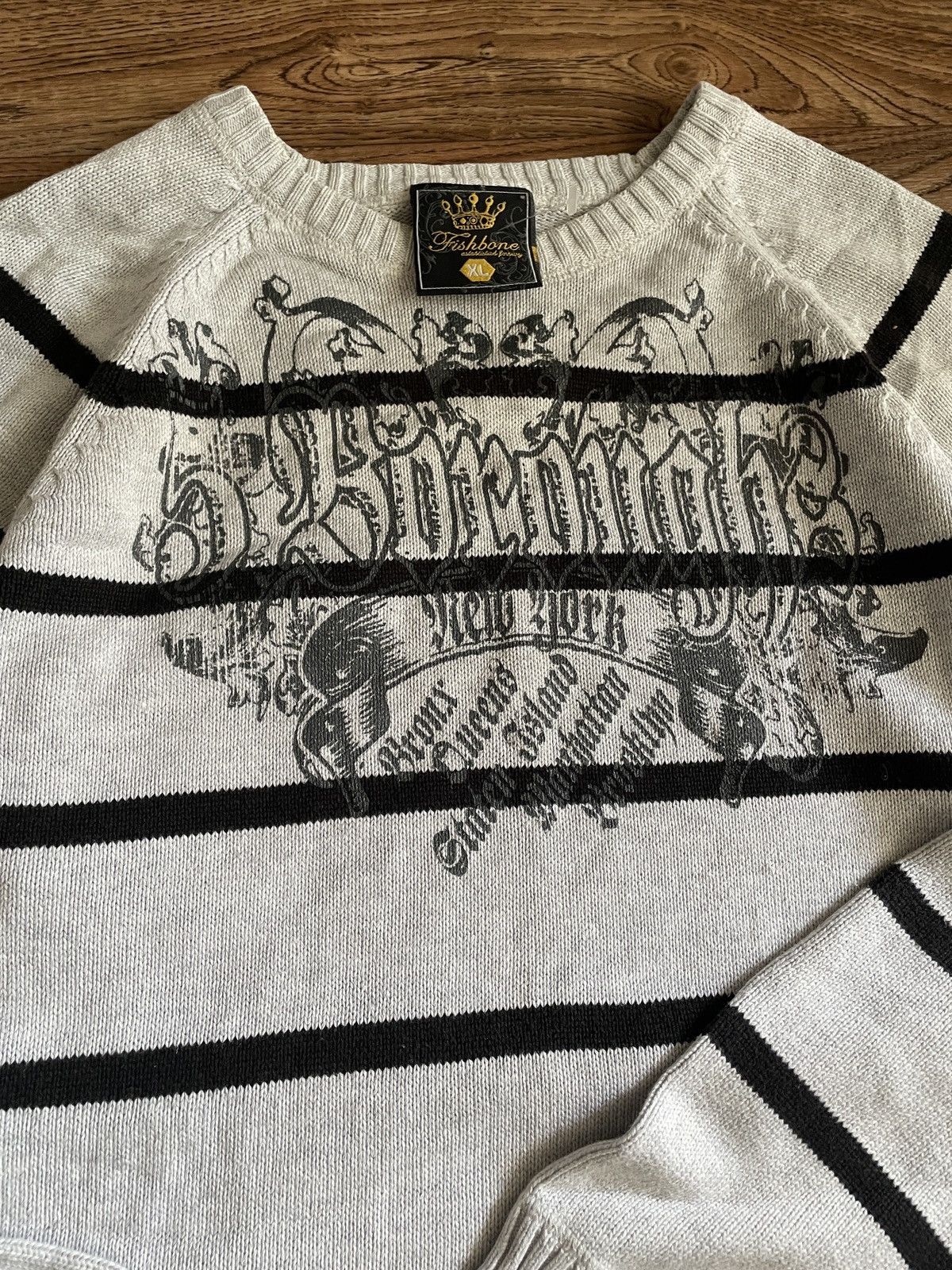 Japanese Brand Fishbone avant garde vintage tribal y2k Japanese anarchy Size US L / EU 52-54 / 3 - 7 Thumbnail