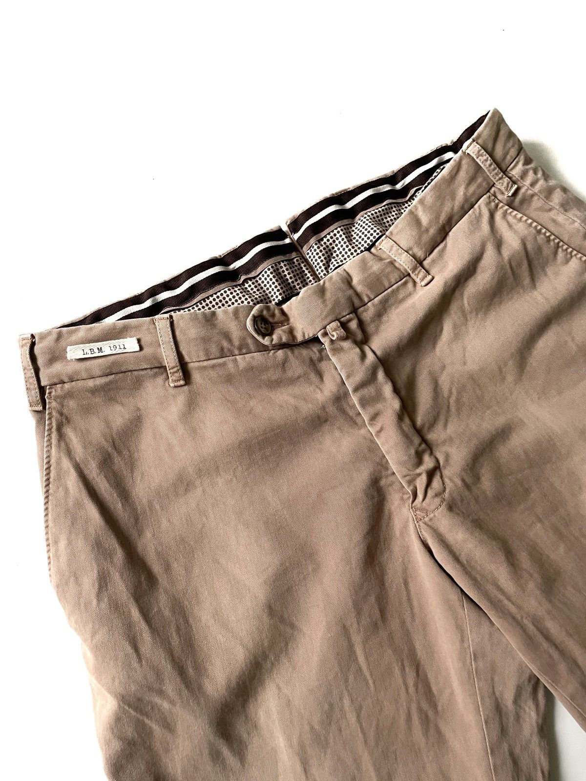 L.B.M. 1911 LBM 1911 Men Classic Cotton & Wool Slim Trousers Size 52/L Size US 34 / EU 50 - 4 Thumbnail