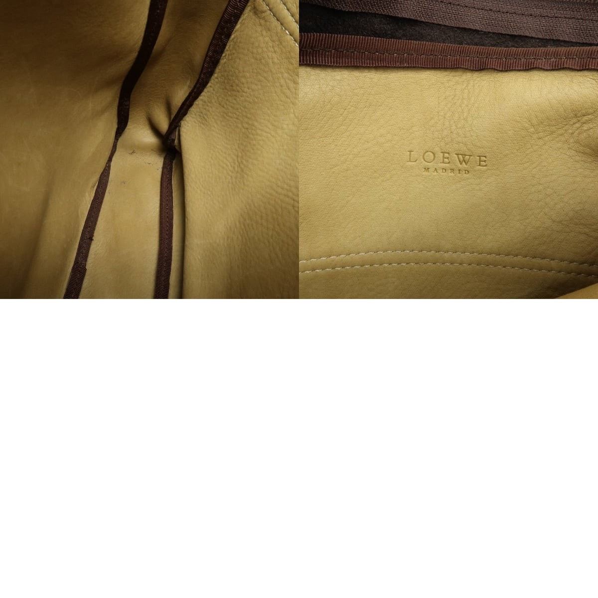 Loewe Loewe Anagram Suede Shoulder Bag Tan Size ONE SIZE - 8 Thumbnail