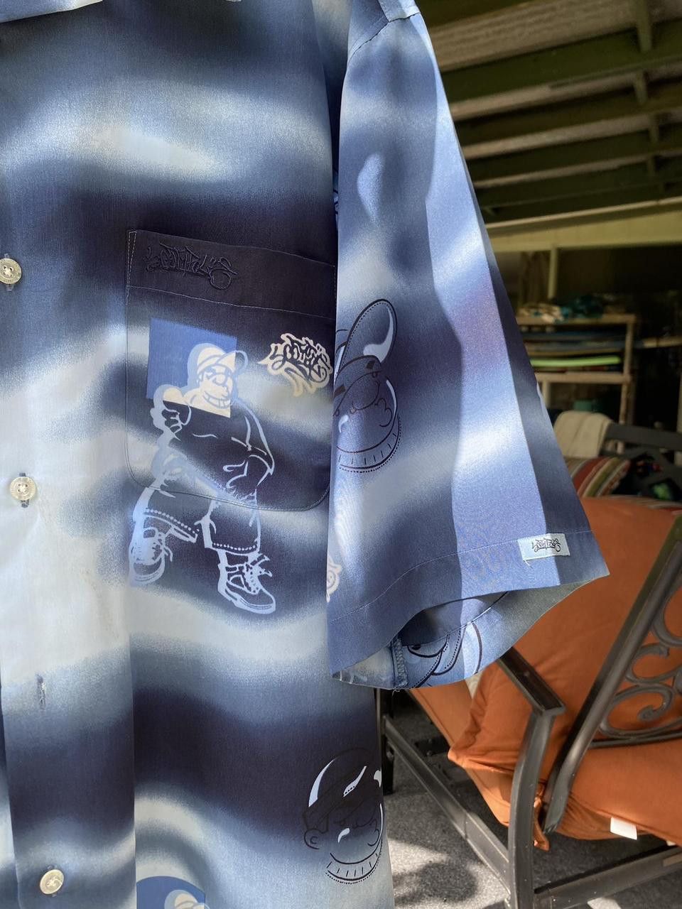 Southpole 90s Blue Southpole Graphic Print Button Down Shirt XXL Size US XXL / EU 58 / 5 - 3 Thumbnail