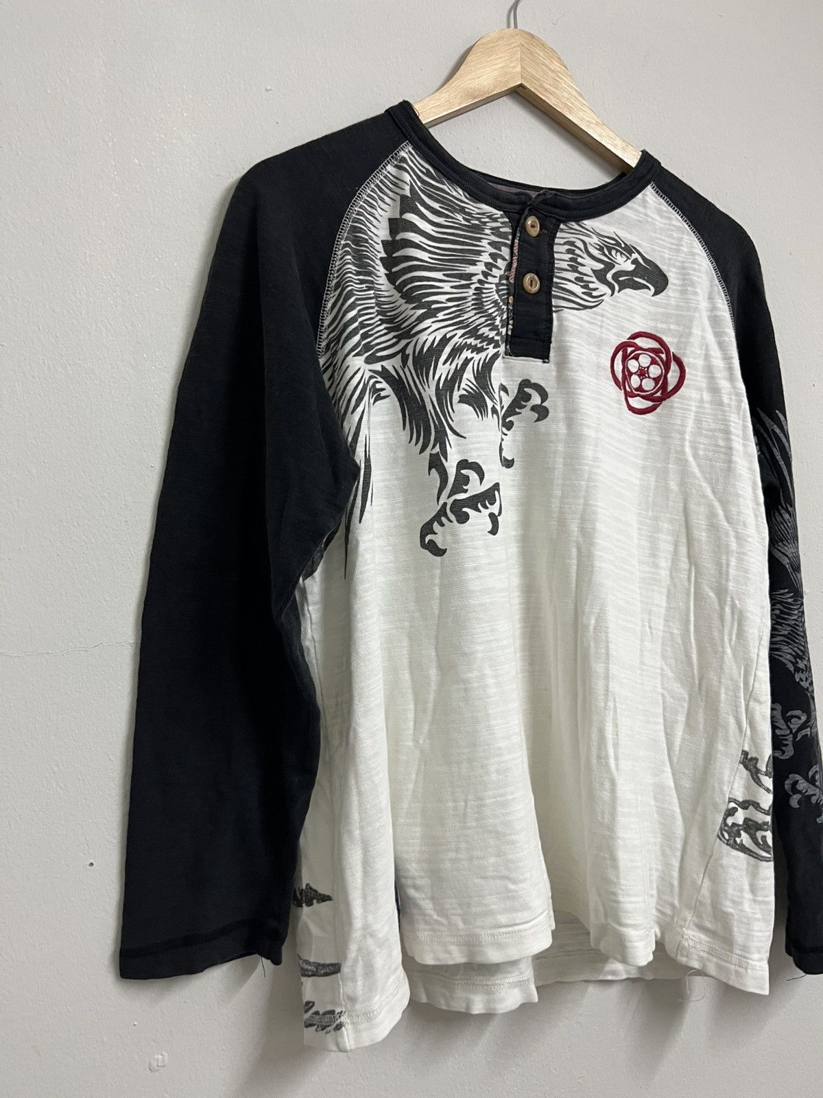 Addaptation Japan 💥VINTAGE ! Y2K Phoenix Dragon Sukajan Tradition Japan Tee Size US L / EU 52-54 / 3 - 2 Thumbnail