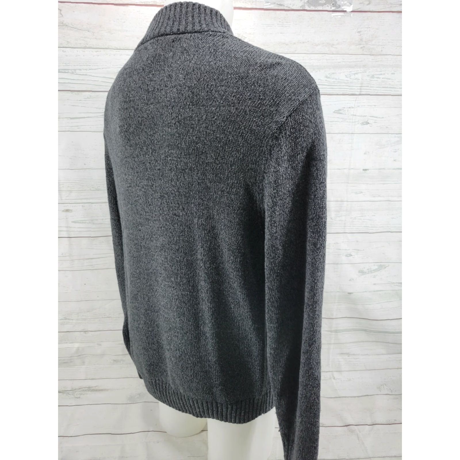 Chaps Chaps Sweater 3 Button Cotton Men's Large Gray Knit Mock Neck Button Accents Vintage No Size US L / EU 52-54 / 3 - 5 Thumbnail