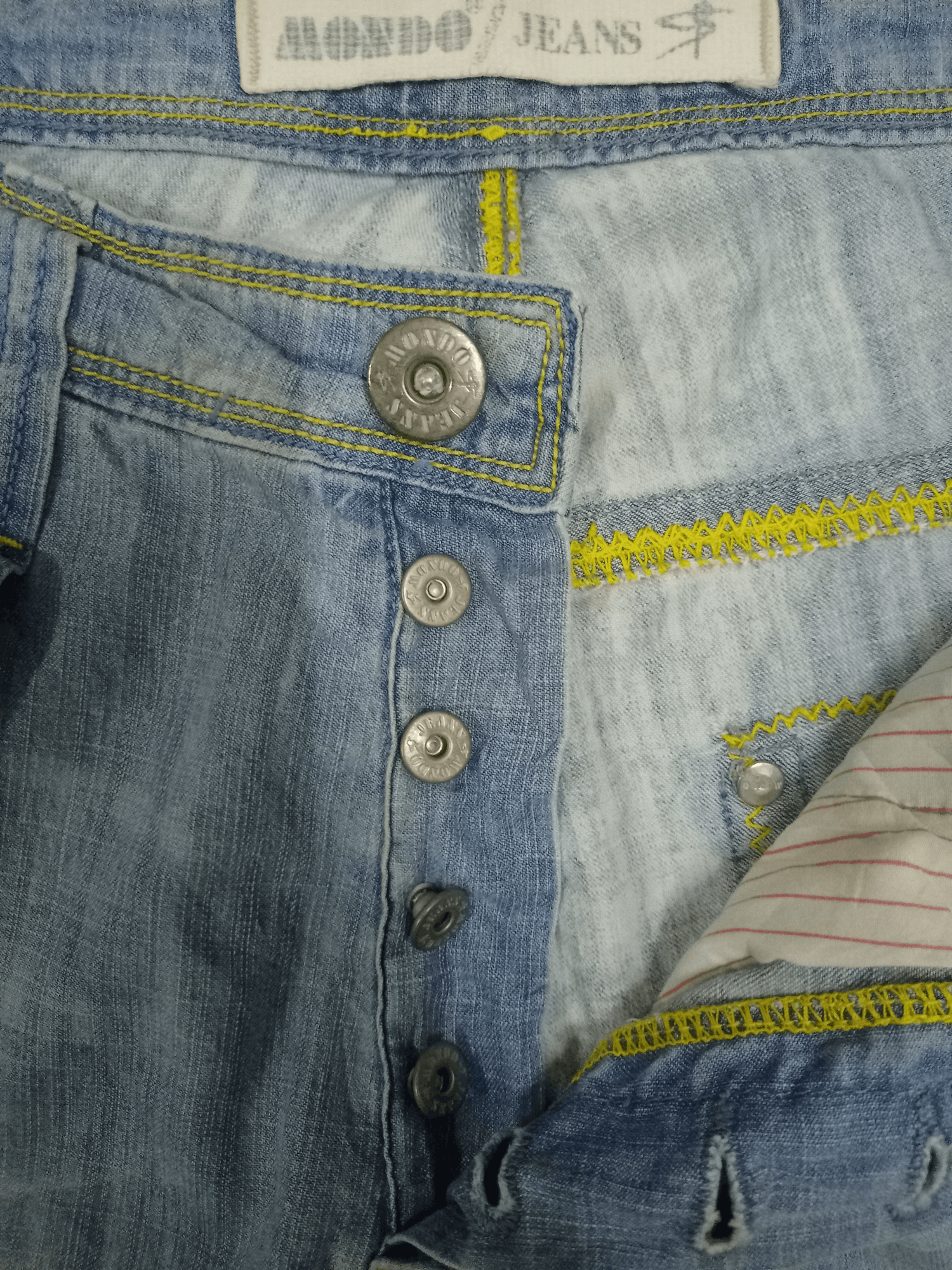 Other Vintage Mondo Jeans Light Wash Baggy Denim Pants Size US 33 - 5 Thumbnail