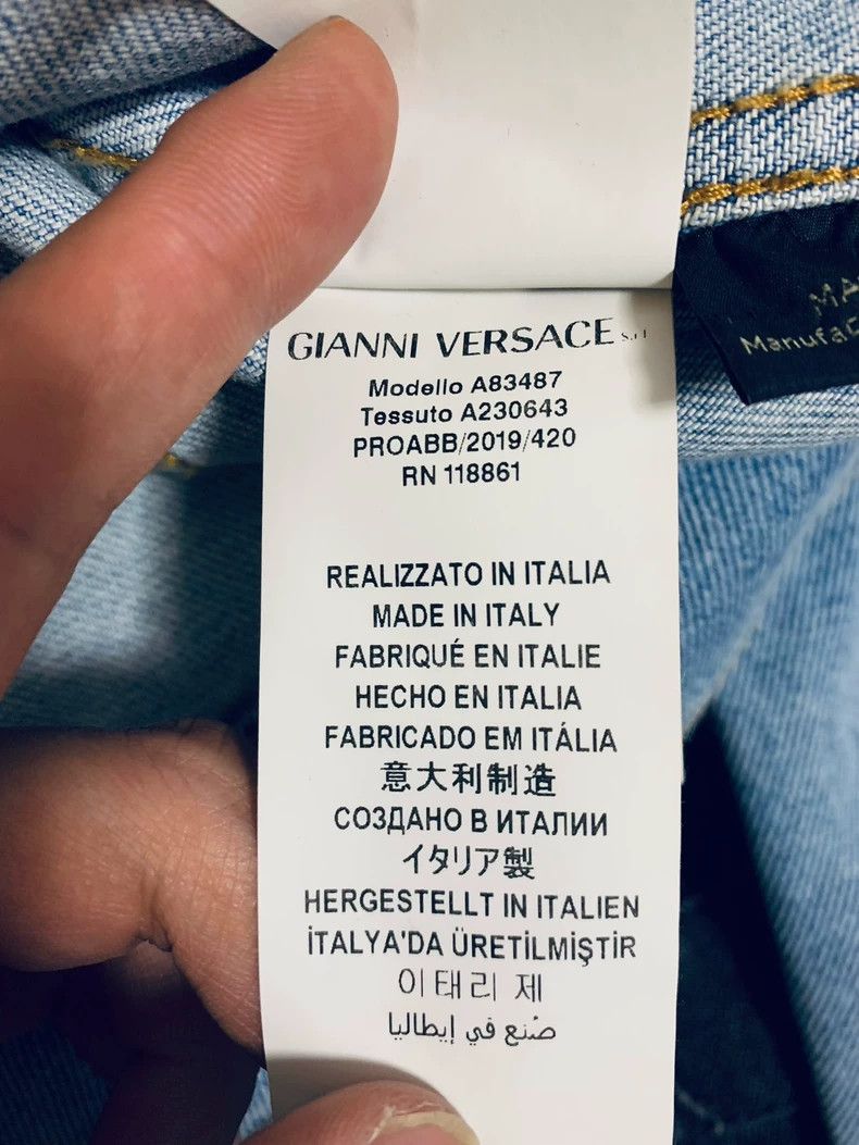 Versace Versace Baroque print denim jacket coat Size US XL / EU 56 / 4 - 8 Thumbnail