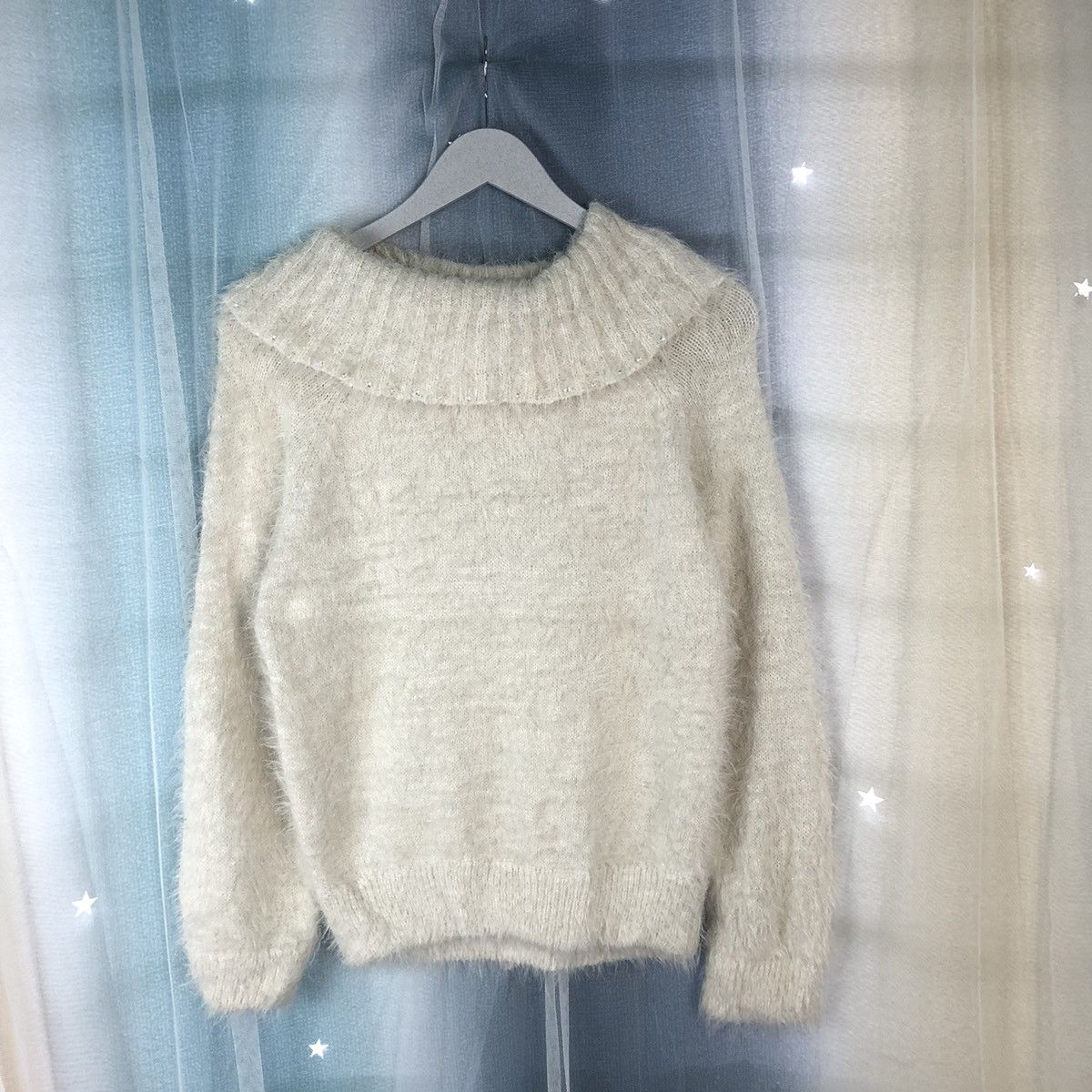 Axes Femme White Mohair Knitwear #927