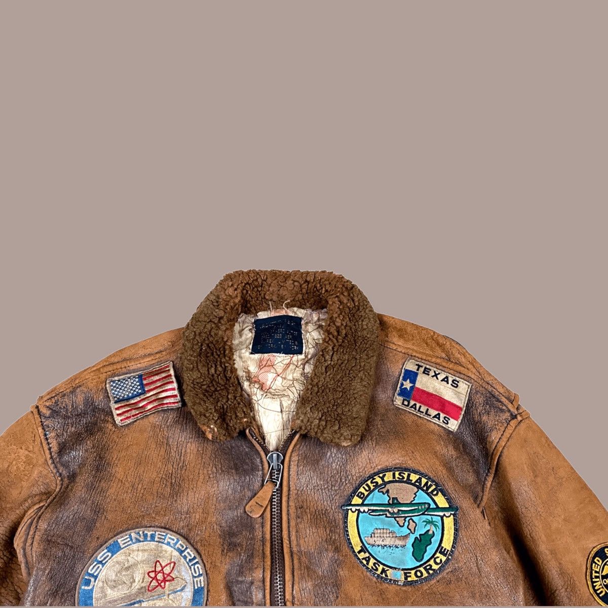 Avirex Vintage 80s Avirex G-1 Flight USA Leather Jacket Size US L / EU 52-54 / 3 - 7 Thumbnail