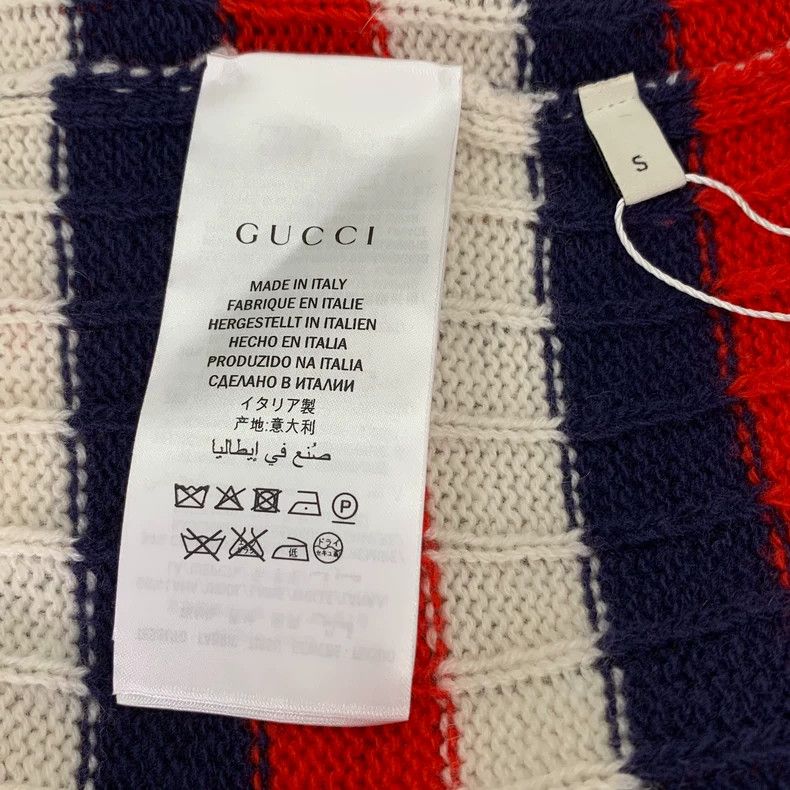 Gucci Gucci Color-blocked striped V-neck wool knitted cardigan ja Size US XS / EU 42 / 0 - 6 Thumbnail