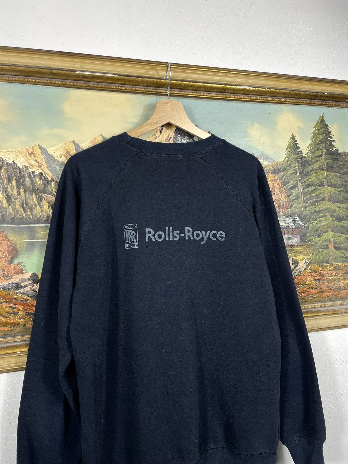 Vintage Navy Retro Y2k 00s Baggy Crewneck Rolls Royce Racing Luxury Size US L / EU 52-54 / 3 - 9 Thumbnail