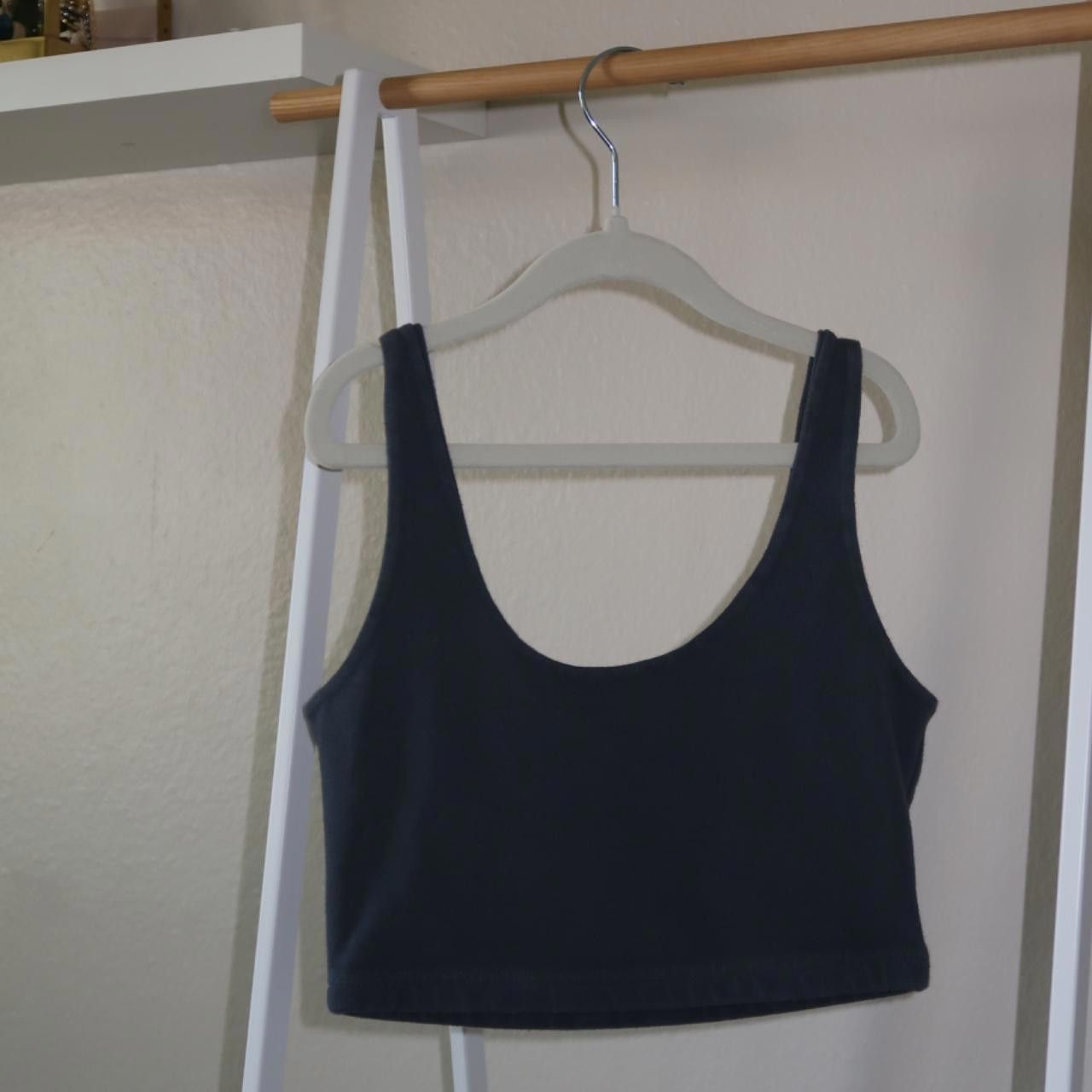 Designer navy blue cropped tank top Size S / US 4 / IT 40 - 1 Thumbnail