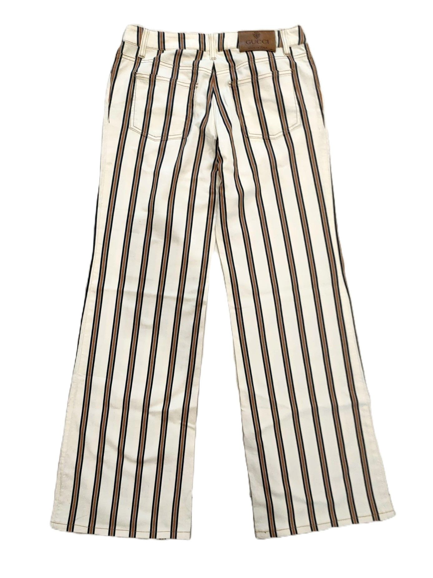 Gucci GUCCI - Vintage Women’s Striped Pants - Size IT 44 Size 32" / US 10 / IT 46 - 2 Thumbnail