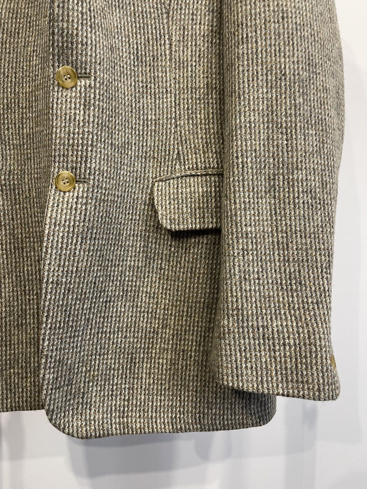 Harris Tweed 🔥Harris tweed wool blazer beige sport coat jacket 40L Size 40L - 5 Thumbnail