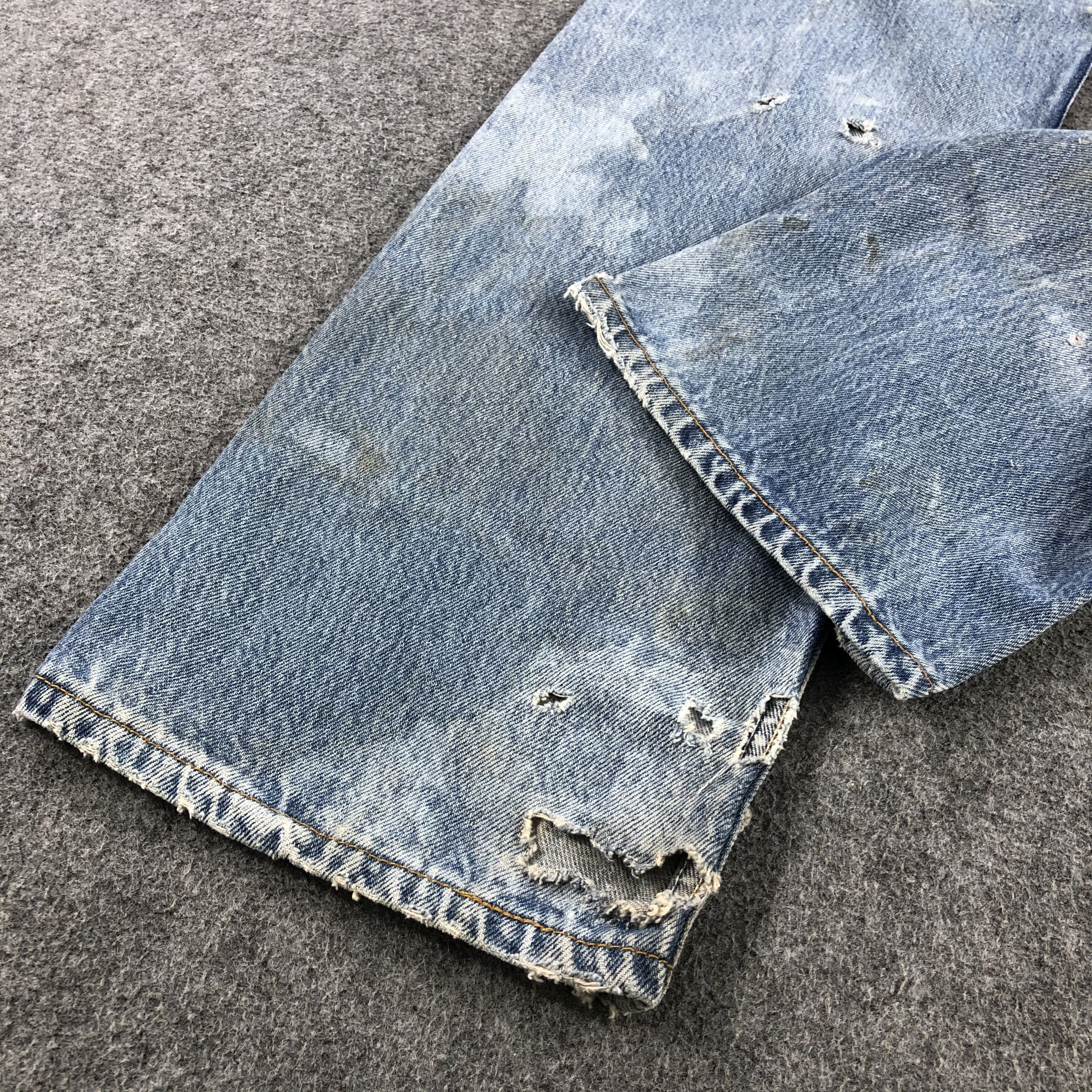 Levi's Vintage 90s Blue Wash Levis 501 Jeans-J1753 Size US 32 / EU 48 - 6 Thumbnail