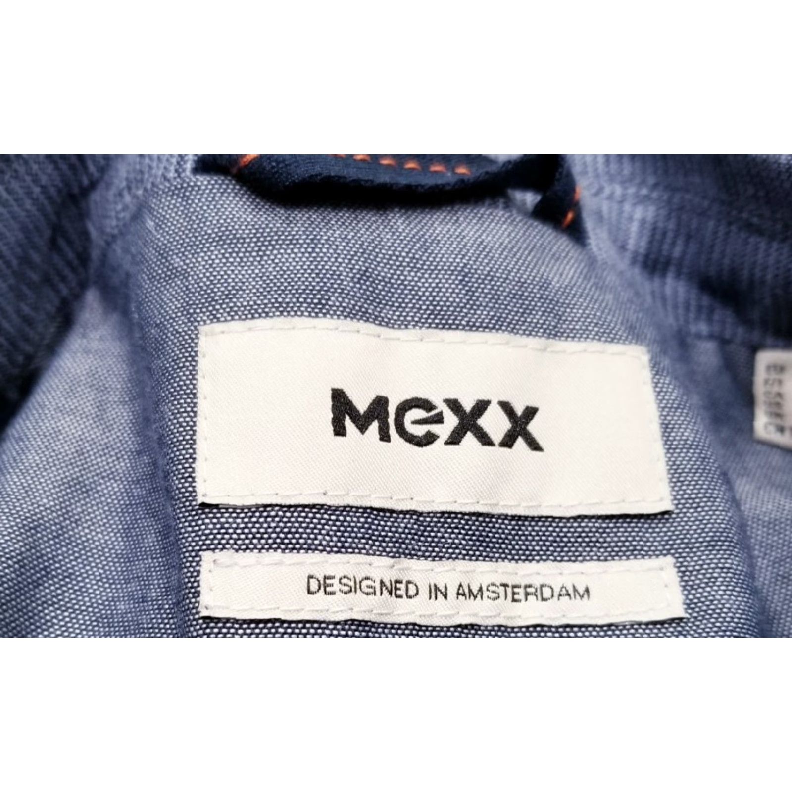 Vintage Mexx Sport Coat Shirt 42R Blue Linen Tweed Notch Lapel Single-Breasted Two-Button 4-Button Sleeve Vented Men Jacket Regular Size 42R (Blue) Size US XS / EU 42 / 0 - 4 Thumbnail