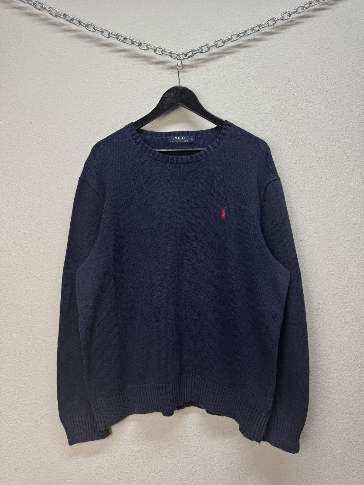 Polo Ralph Lauren Vintage Polo Ralph Lauren Sweater Navy Y2k Double RRL Sk8 Size US XL / EU 56 / 4 - 2 Thumbnail