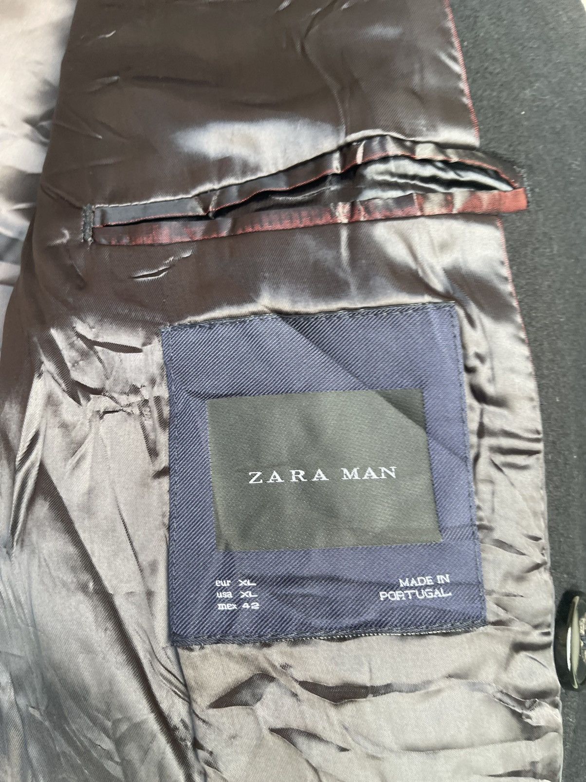 Zara Zara Man Double Breasted Wool Coat - Made In Portugal Size US M / EU 48-50 / 2 - 3 Thumbnail