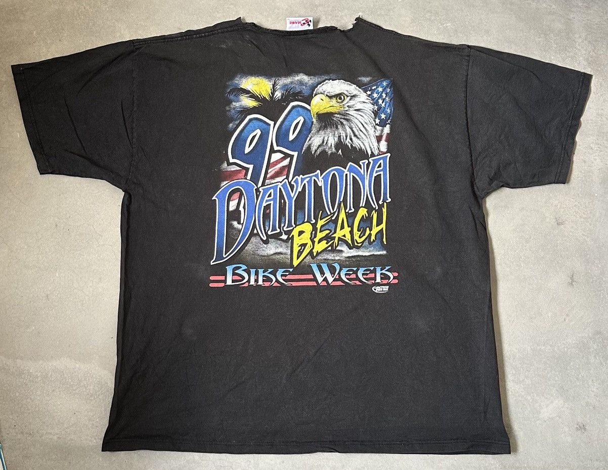 Vintage VINTAGE CHASE DAYTONA BIKE WEEK DISTRESSED TEE Size US XXL / EU 58 / 5 - 6 Thumbnail