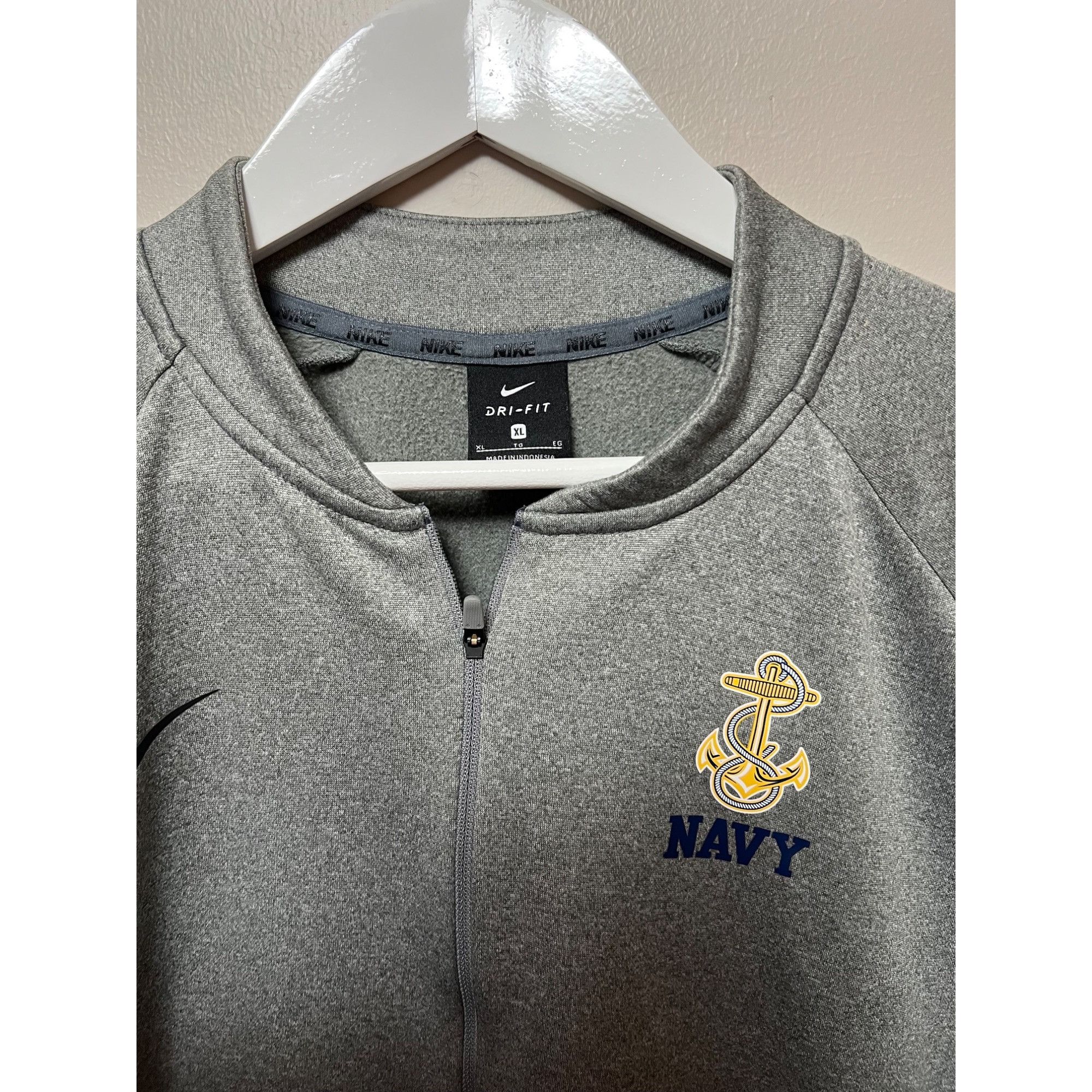 Nike Navy Navy Midshipmen Fleece Pullover - Size XL Size US XL / EU 56 / 4 - 2 Thumbnail