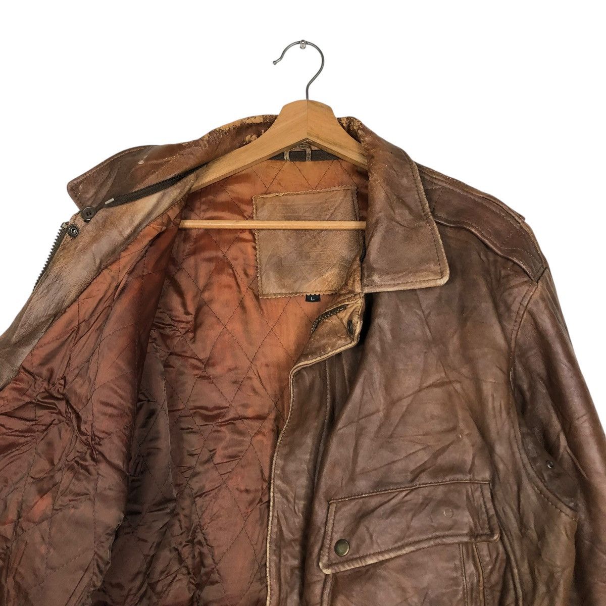 Japanese Brand 🔥VINTAGE JUMPER BOMBER LEATHER JACKET ISSEY MIYAKE Size US L / EU 52-54 / 3 - 11 Thumbnail