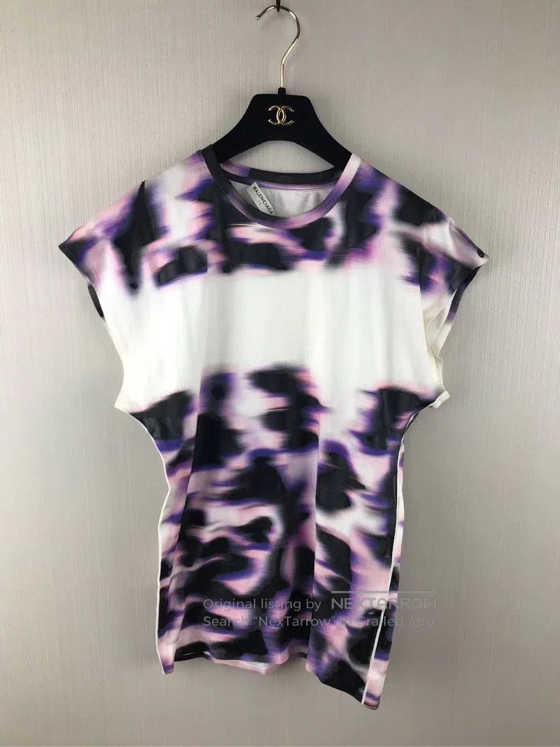 Balenciaga Balenciaga Patchwork print long-sleeved women's short-slee Size S / US 4 / IT 40 - 1 Thumbnail