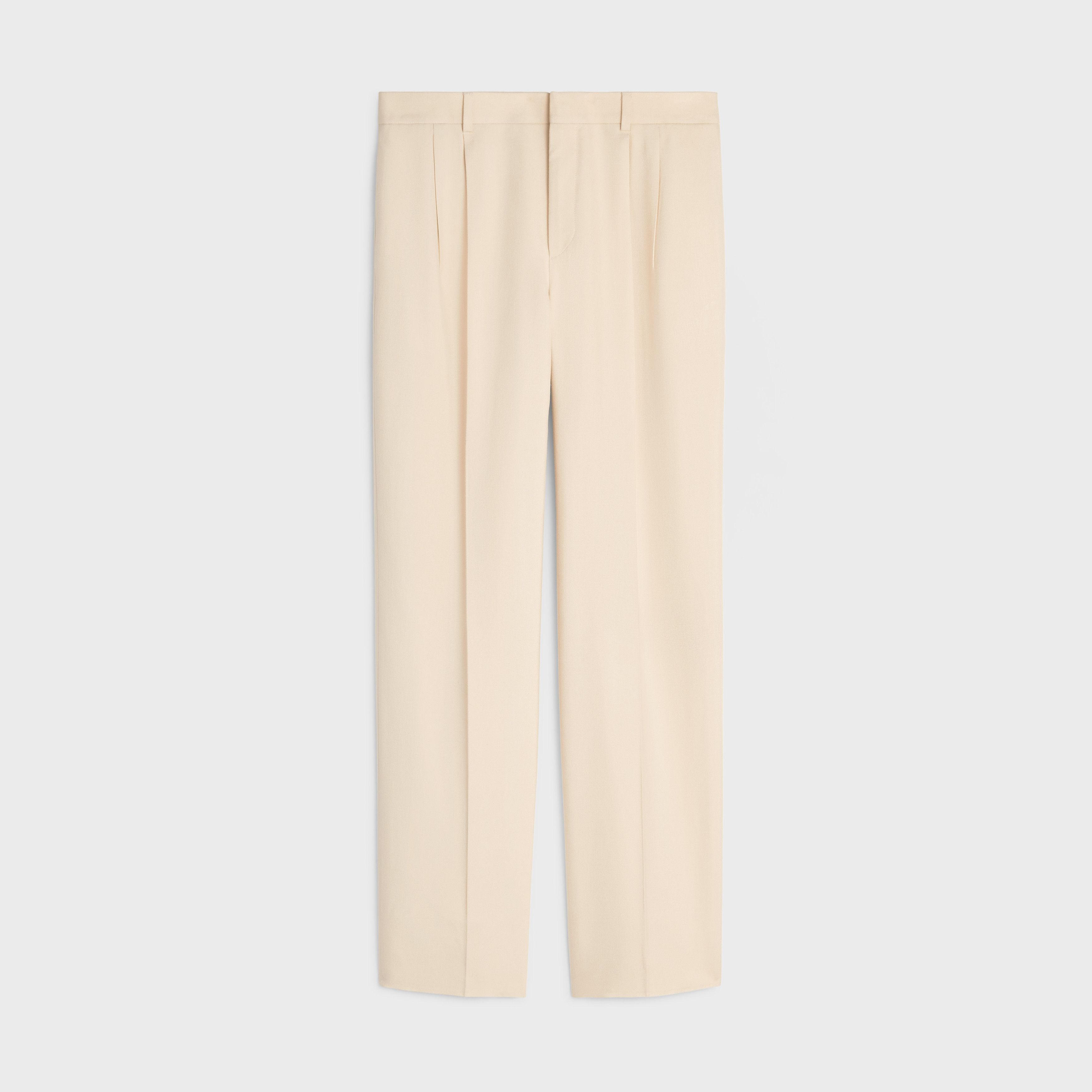 Celine o1w1db11124 Silk Panama Jude Pant in Cream Size 26" / US 2 / IT 38 - 1 Thumbnail