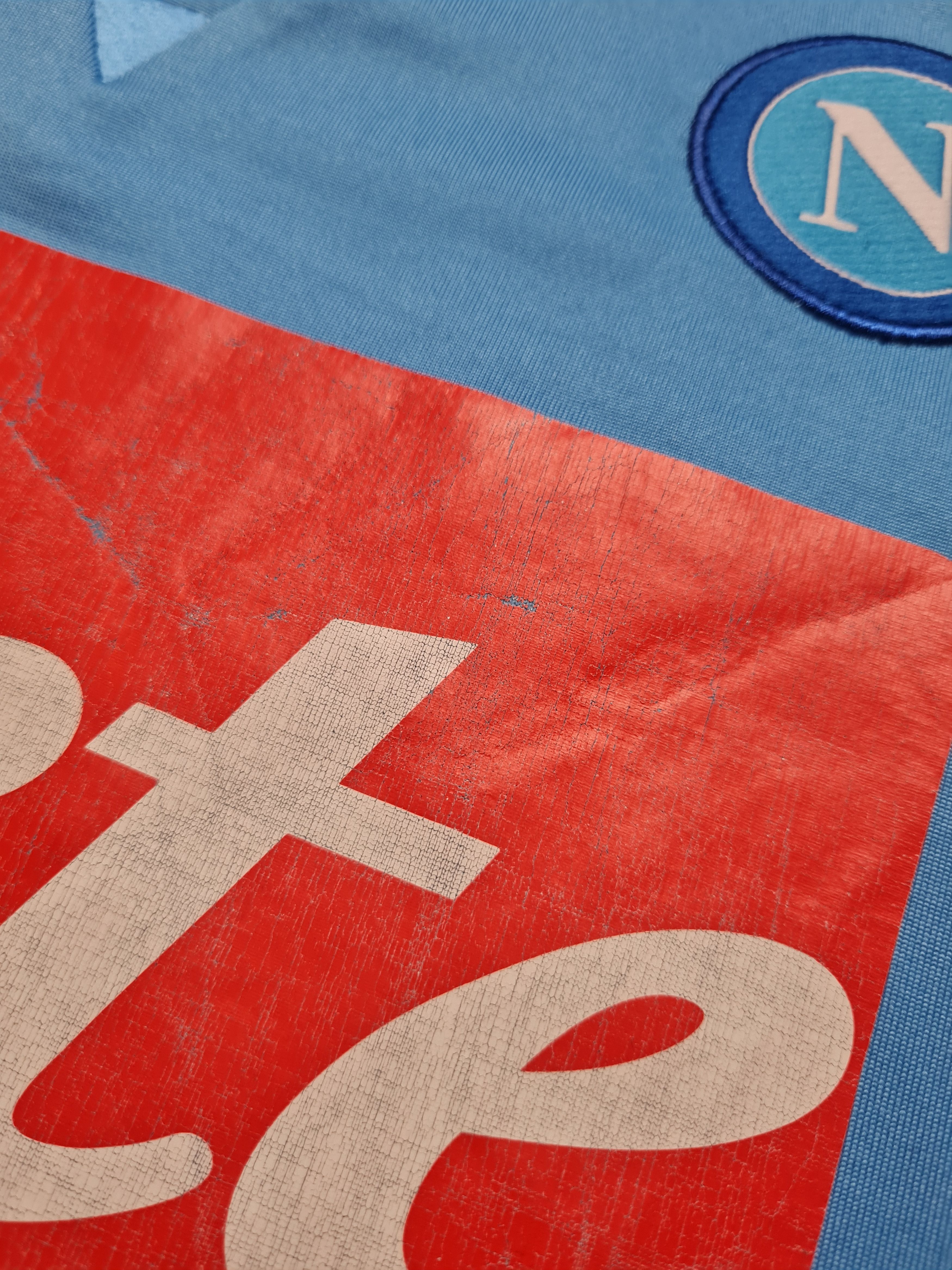 Macron Macron 2013-14 SSC Napoli Soccer Shirt Blue Men's Size S-M Size US S / EU 44-46 / 1 - 10 Thumbnail