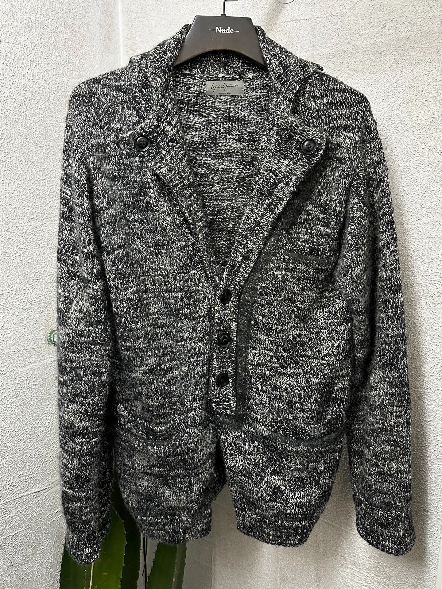 Yohji Yamamoto Textured Knit Button-Up Cardigan Size US L / EU 52-54 / 3 - 1 Thumbnail