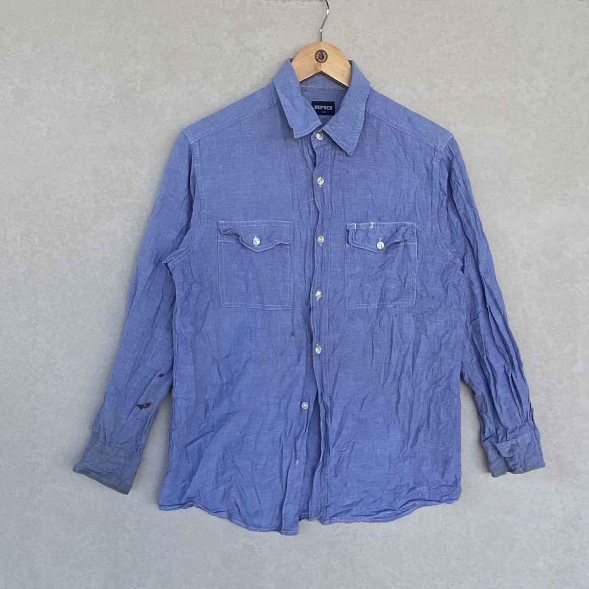 Other Vintage Nepuca With Long Sleeve Shirt And Button Up Blue Size US M / EU 48-50 / 2 - 1 Thumbnail