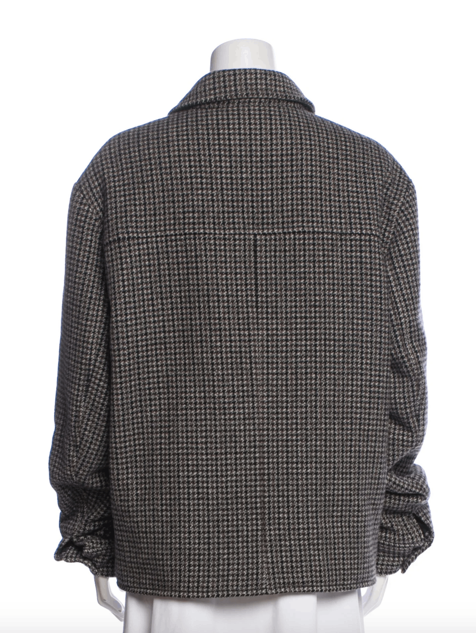 Sandro Wool Houndstooth Print Blazer Size US L / EU 52-54 / 3 - 3 Thumbnail