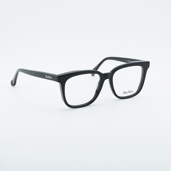 Max Mara Max Mara MM5095 001 Eyeglasses Black 51mm Square Frame Size ONE SIZE - 6 Thumbnail