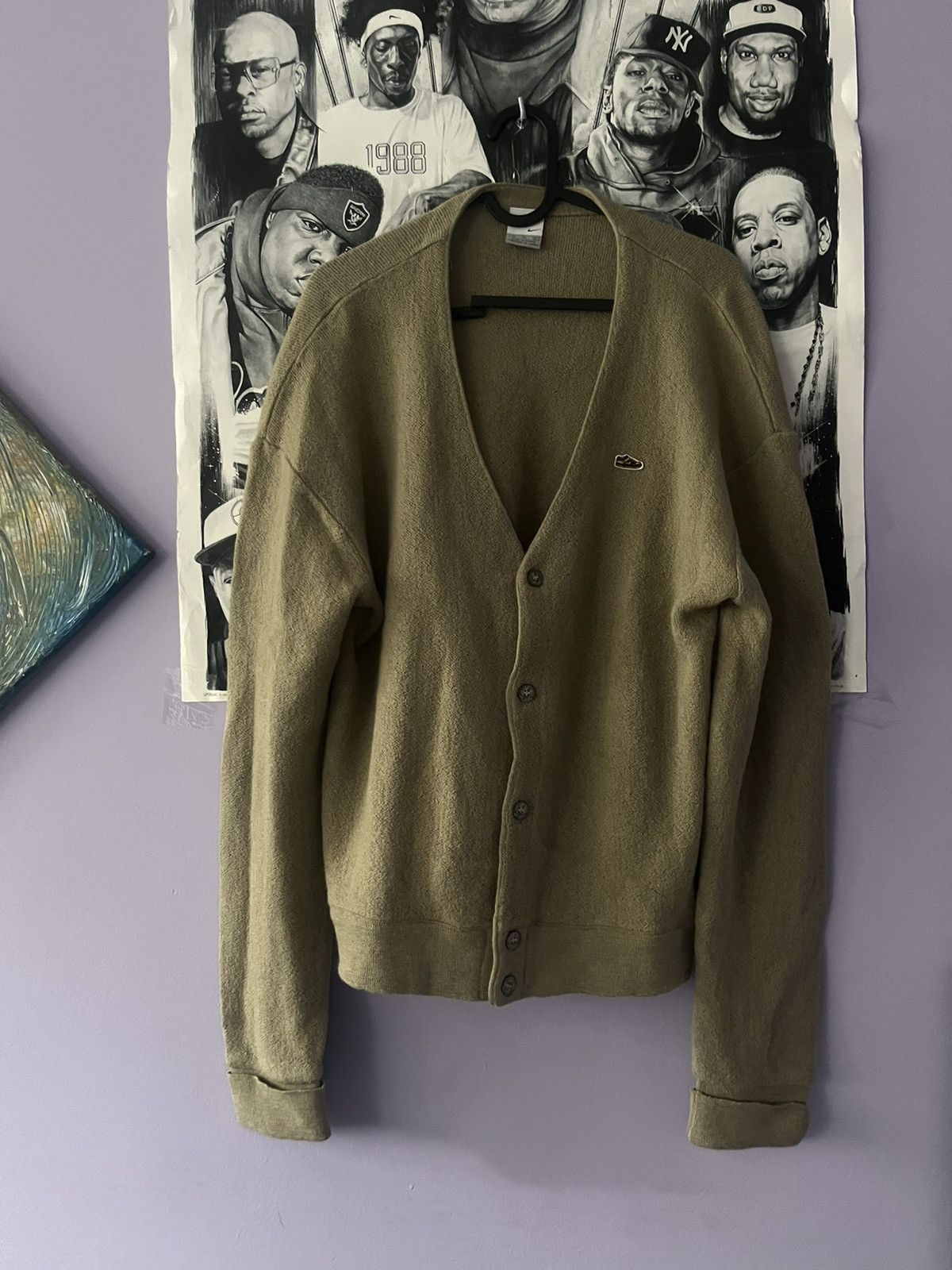 Nike × Vintage Nike Vintage Beige Sweater Size XL / US 12-14 / IT 48-50 - 2 Thumbnail