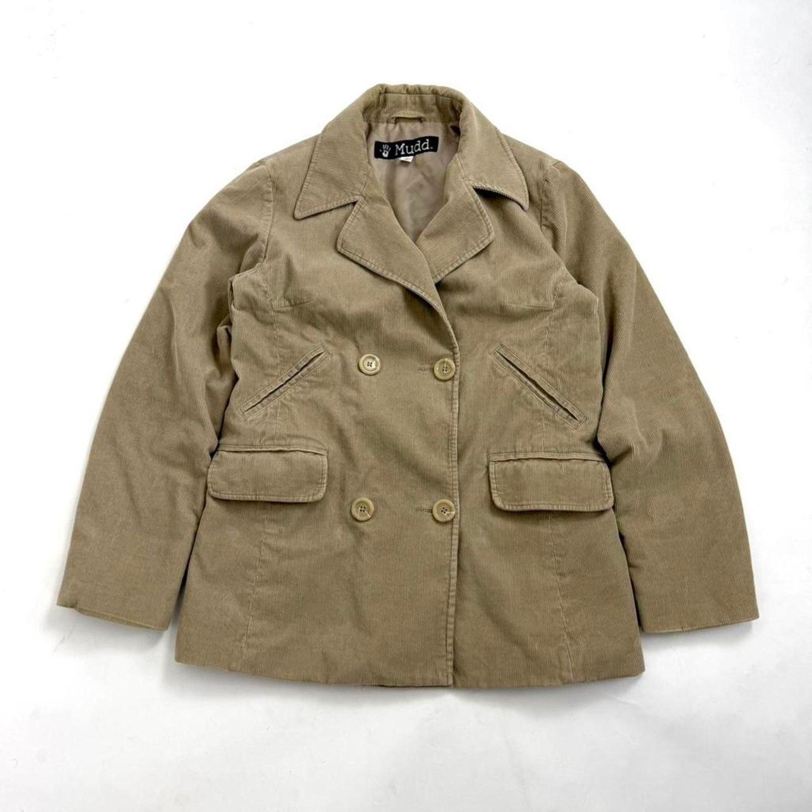 Vintage Vintage y2k mud grunge indie corduroy double breasted blazer Size M / US 6-8 / IT 42-44 - 2 Thumbnail