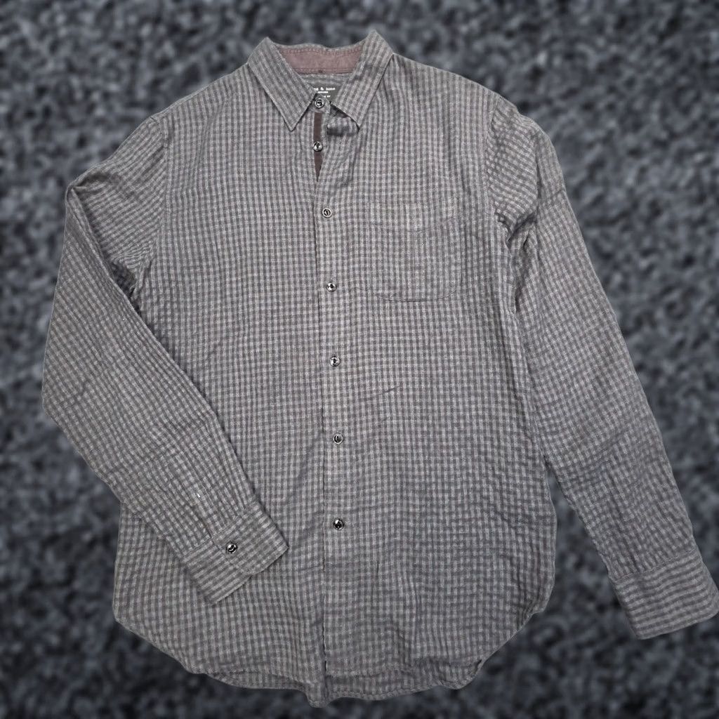 Rag & Bone Rag & Bone Shirt Men's Medium Classic Fit Cotton Blend Button Up Plaid Collared Casual Button-Down Slim Mens Size US M / EU 48-50 / 2 - 1 Thumbnail