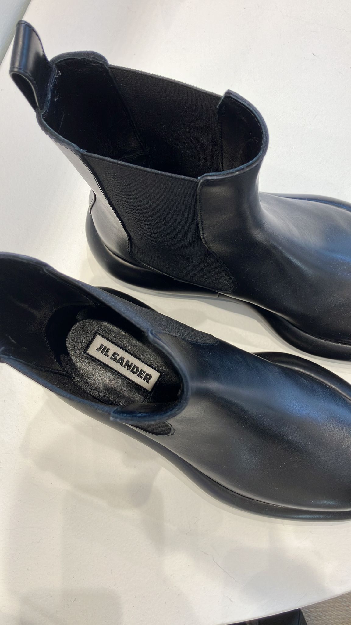 Jil Sander o1mt1gz1125 Leather Ankle Boots in Black Size US 9 / IT 39 - 3 Thumbnail