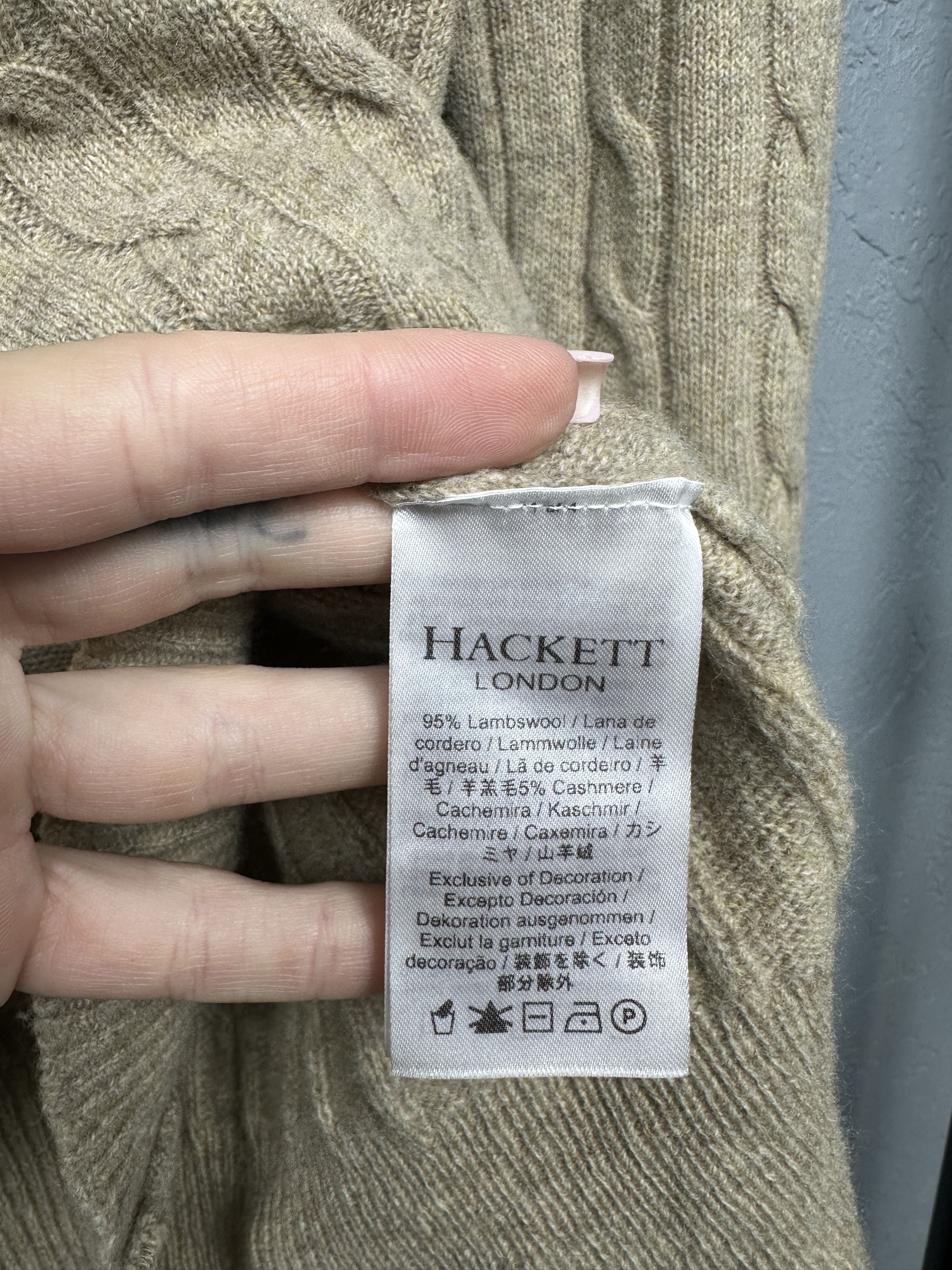 Hackett Hackett London Mens Wool Knit Crew Neck Sweater Size L Size US L / EU 52-54 / 3 - 4 Thumbnail