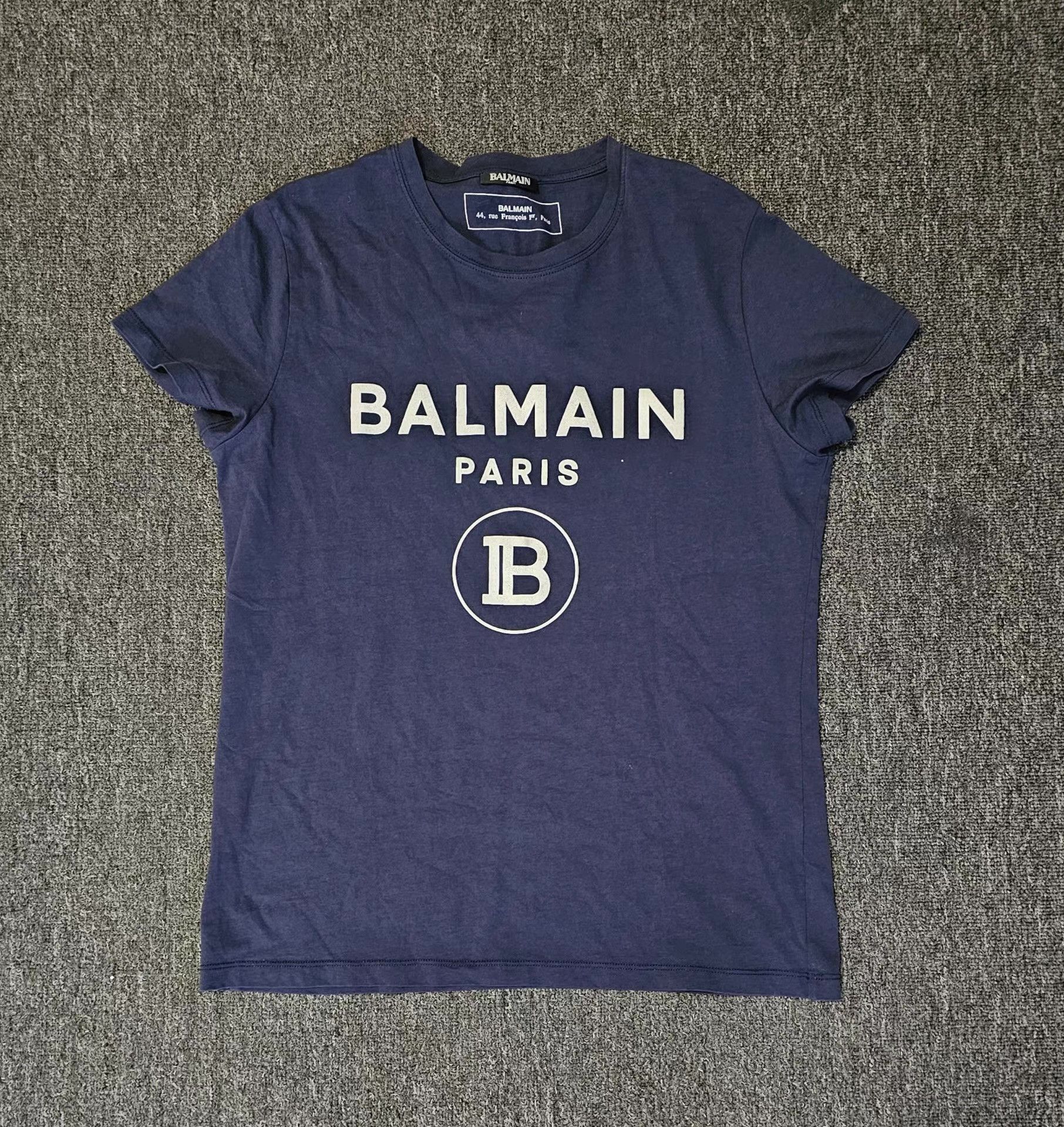 Balenciaga Balmain Blue Short Sleeve T-shirt, Size US M / EU 48-50 / 2 - 1 Thumbnail