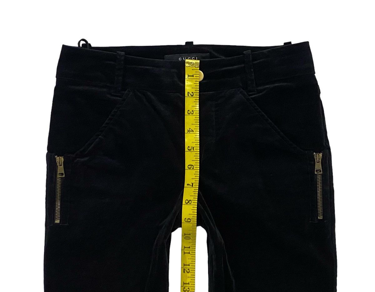 Gucci Gucci Velvet GG Interlock Logo Side Pocket Zip Flare Pants Size 26" / US 2 / IT 38 - 6 Thumbnail