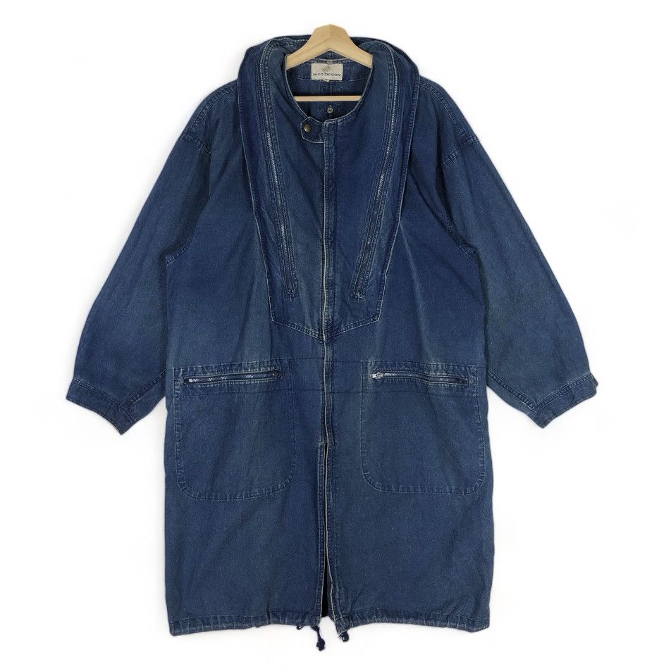 Marithe + Francois Girbaud RARE🔥80’S MFG NUN STYLE DENIM JACKET FLAP ZIP HOOD Size US L / EU 52-54 / 3 - 3 Thumbnail