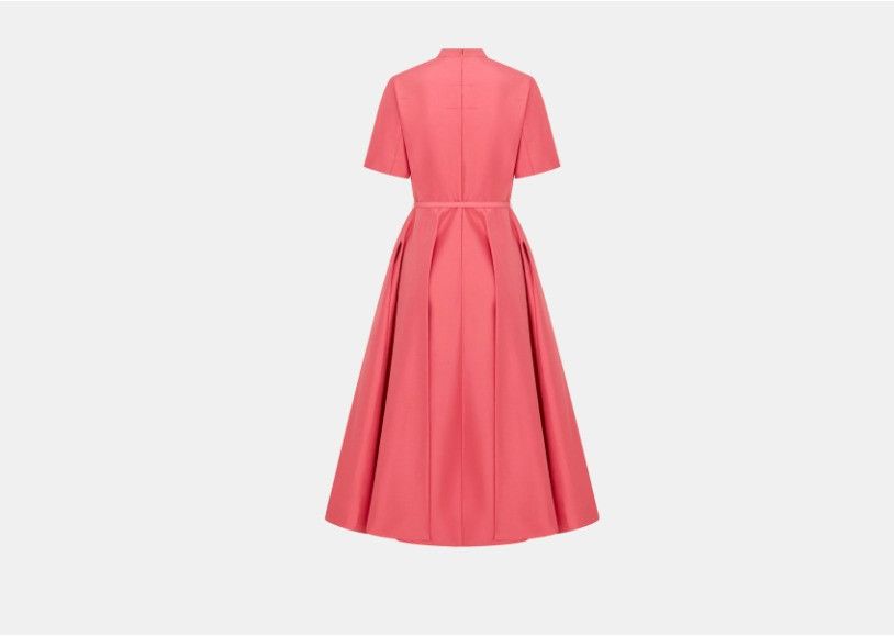 Dior o1w1db10824 Belted Mid-Length Dress in Pink Size S / US 4 / IT 40 - 2 Thumbnail