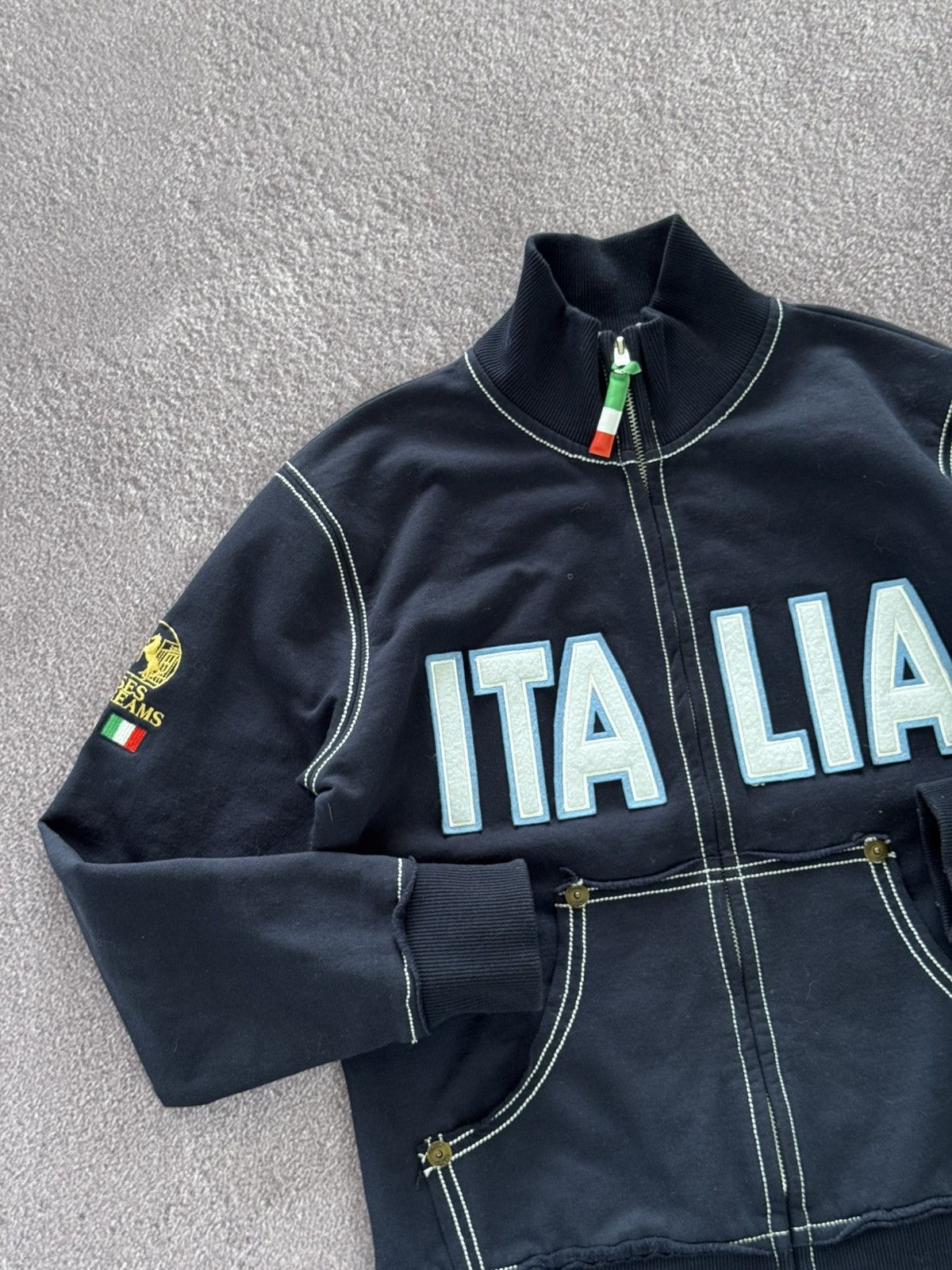 Hysteric Glamour 00’s Y2K Italia Big Logo Zip-Up Sweatshirt Size M / US 6-8 / IT 42-44 - 4 Thumbnail
