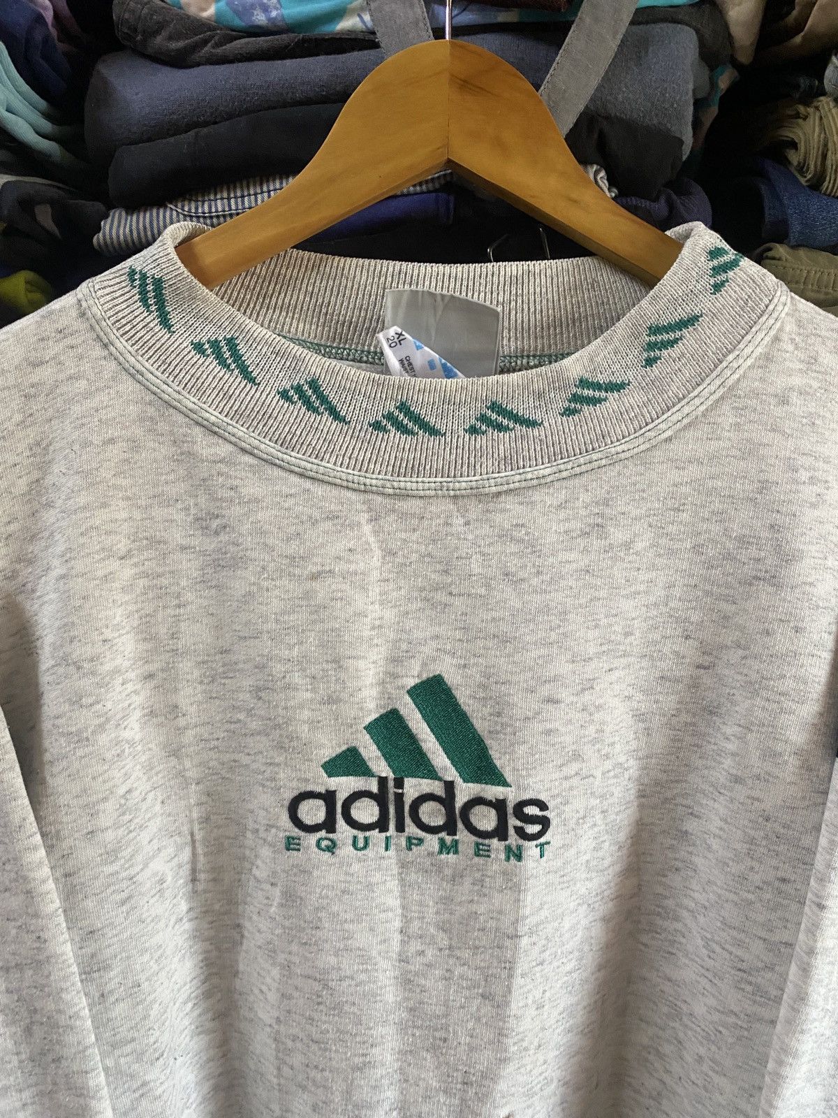 Adidas × Vintage VINTAGE ADIDAS EQUIPMENT LOGO SWEATSHIRT XL LARGE Size XL / US 12-14 / IT 48-50 - 5 Thumbnail