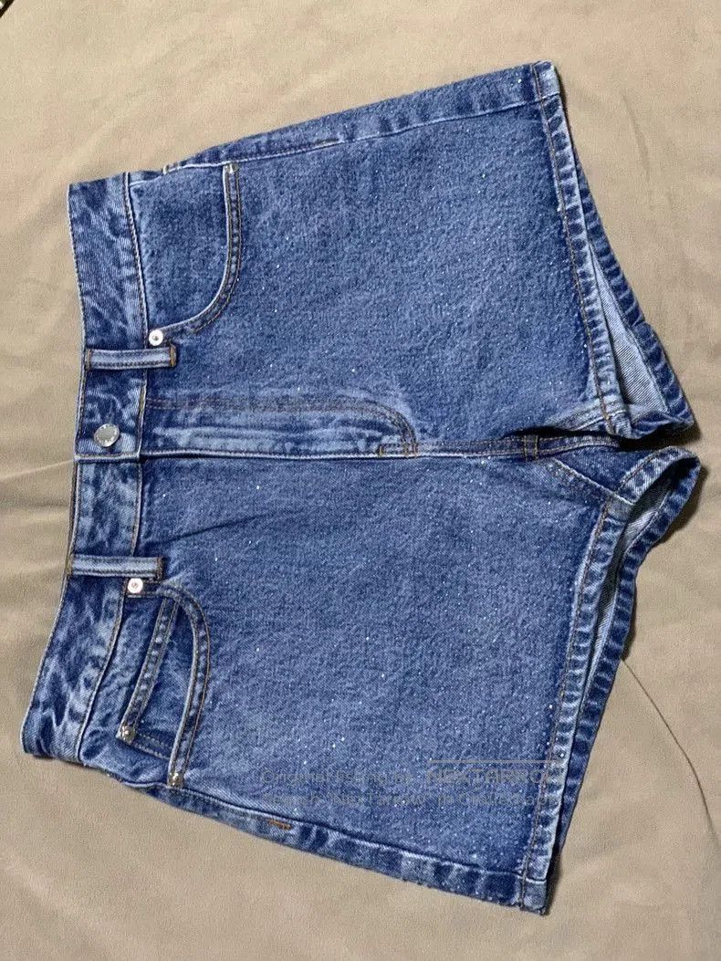 Alexander Wang Alexander Wang Denim Shorts with Rhinestones. Size US 28 / EU 44 - 1 Thumbnail