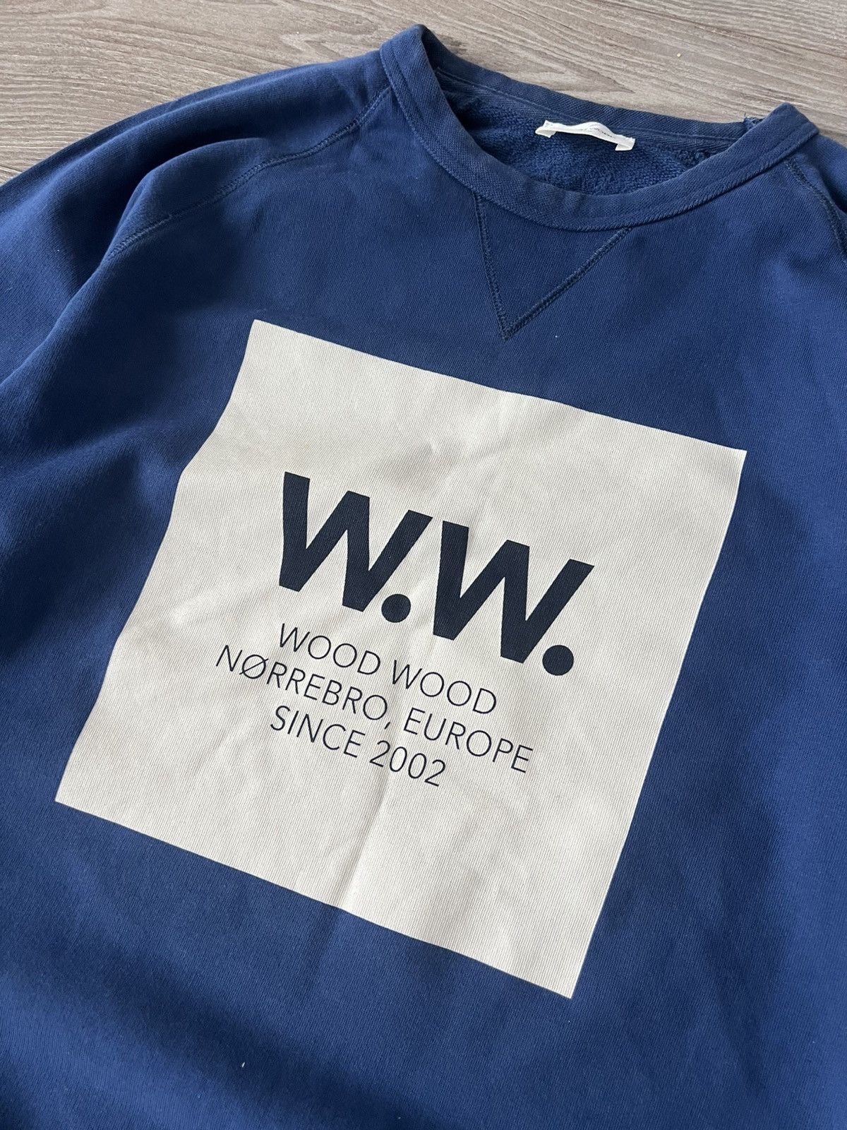 Wood Wood ‼️Archival Box Logo Wood Wood W.W. sekret Pocket Sweatshirt‼️ Size US L / EU 52-54 / 3 - 8 Thumbnail