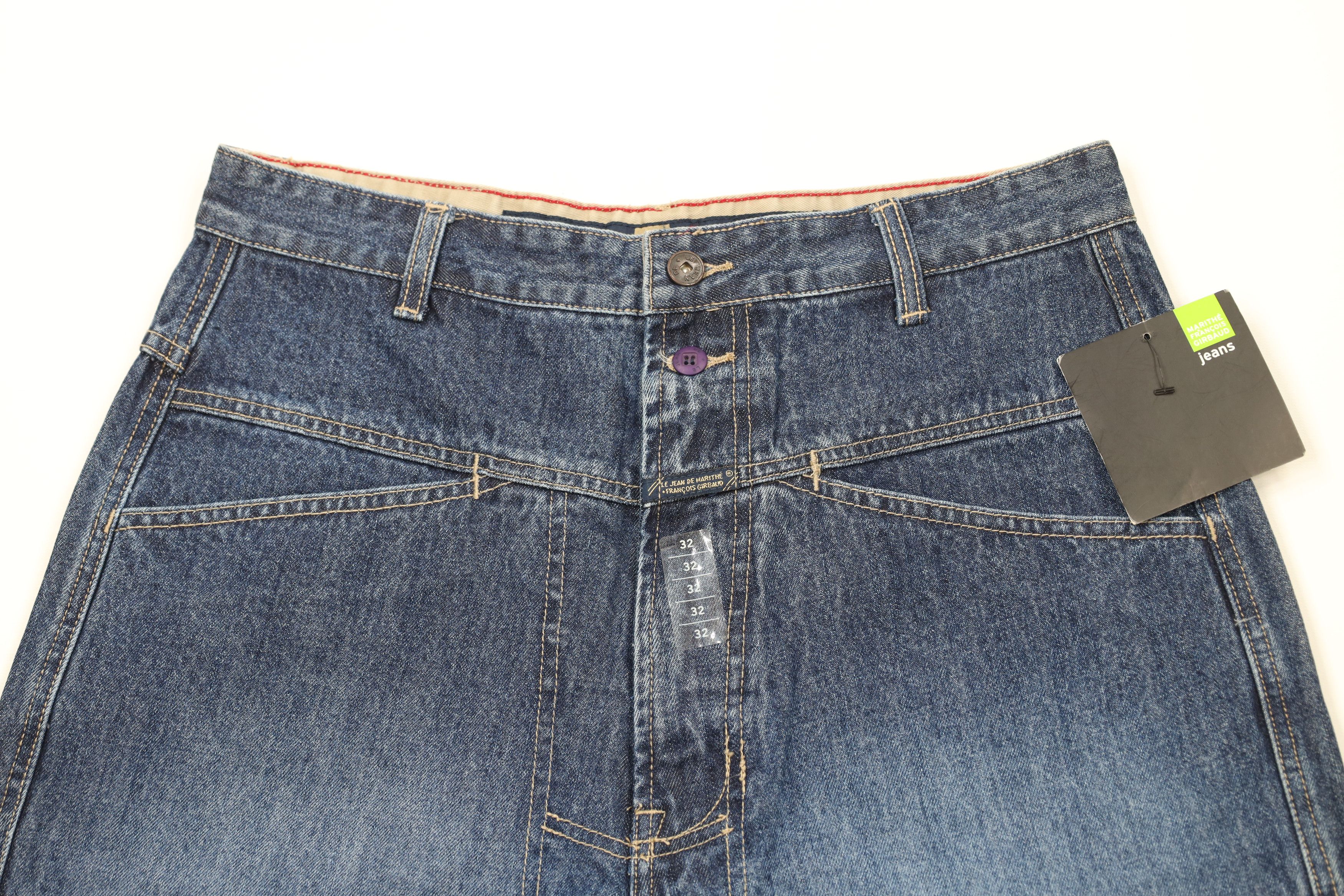 Marithe + Francois Girbaud × Vintage Deadstock Vintage 90s Marithe Francois Girbaud Shorts Blue Size US 32 / EU 48 - 2 Thumbnail