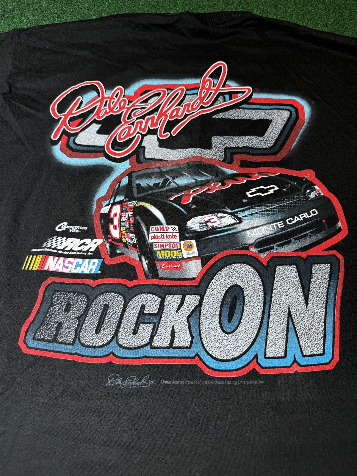 Chase Authentics × NASCAR × Vintage Vintage 90s Dale Earnhardt Sr Rock On Nascar Racing T Shirt Size US XL / EU 56 / 4 - 5 Thumbnail