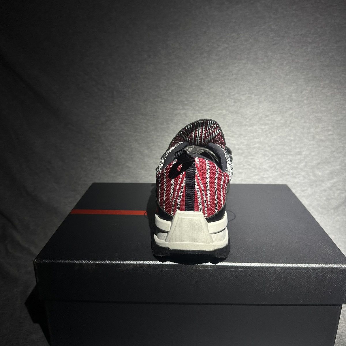Prada PRADA Crossection Slip-On Knit Red/Black/Grey, Size 10.5 Size US 10.5 / EU 43-44 - 11 Thumbnail