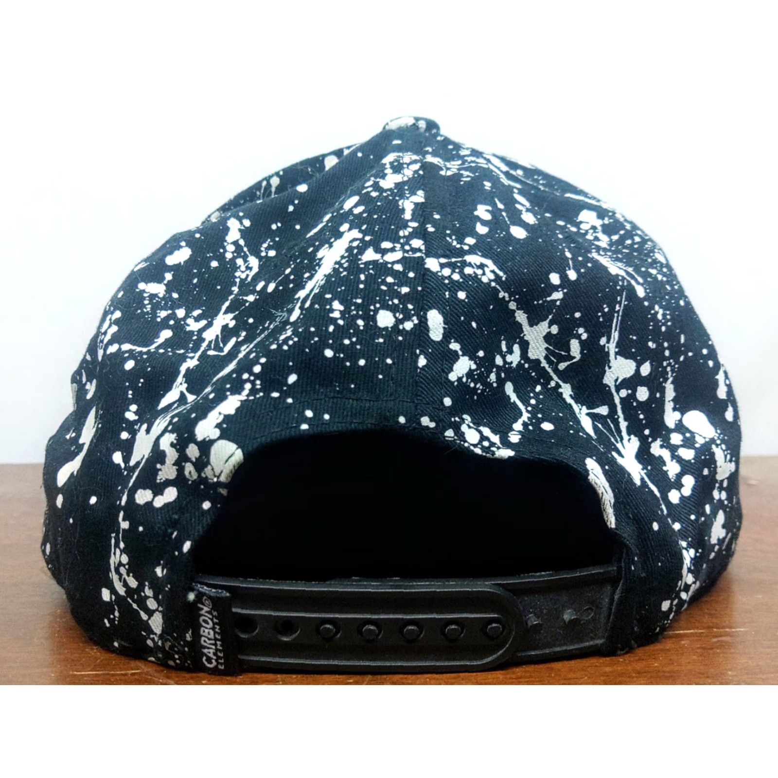 Carbon Diamond Carbon Elements Paint Splatter Snapback Hat Cap Black Turquoise Multicolor Adjustable Canvas Cotton Logo Dad Outdoor Retro Men Women Cap Size ONE SIZE - 5 Thumbnail